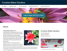 Tablet Screenshot of creativewatergardens.net